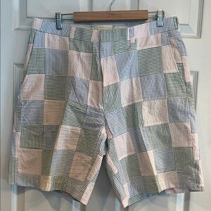 Berle Men's Striped Patchwork Shorts - Pink, Green, Blue